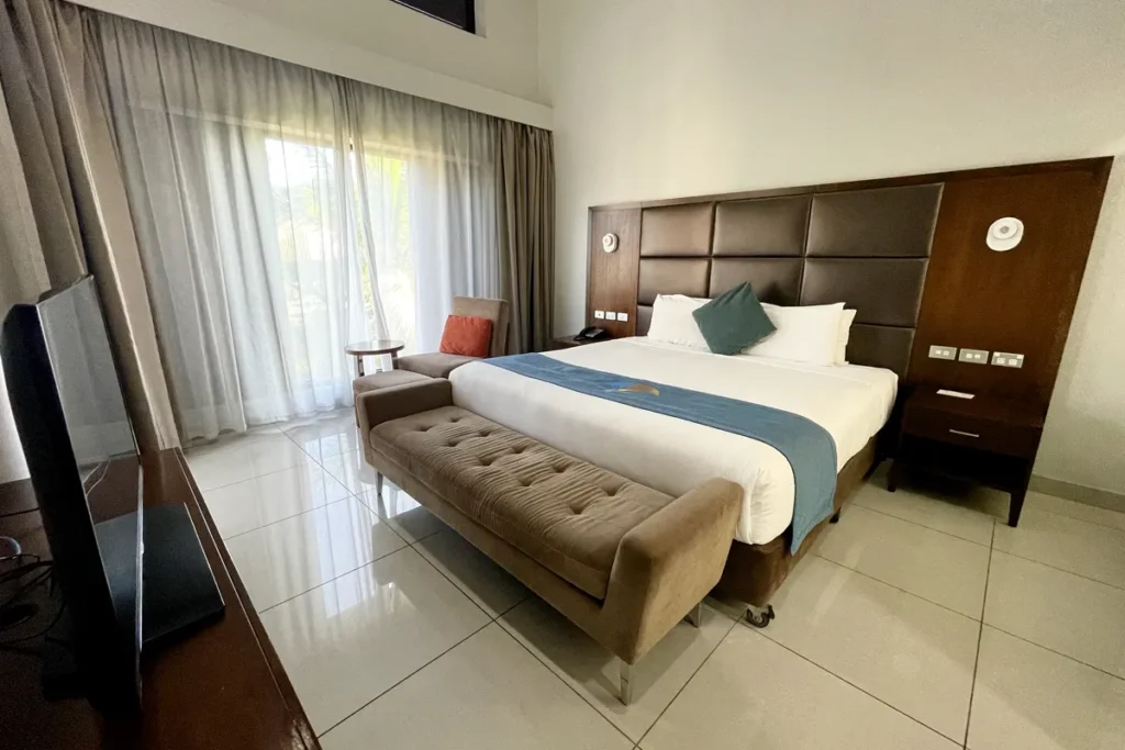 Master bedroom in a 3-bedroom apartment at The Palms Denarau
