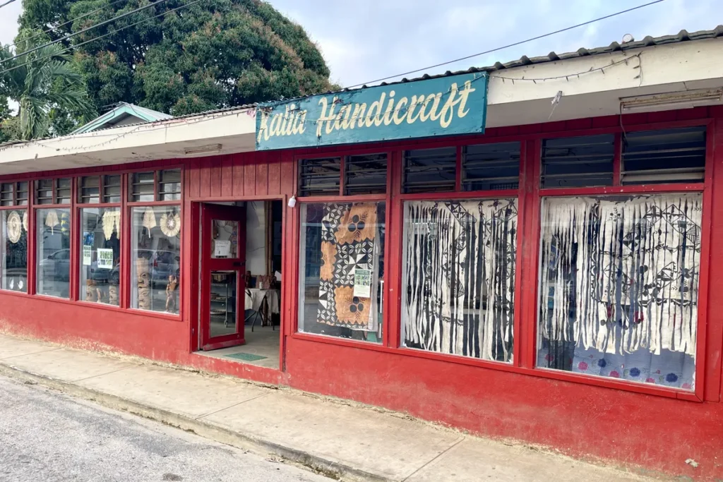 View of Kalia Handicraft souvenir store in downtown Vava'u