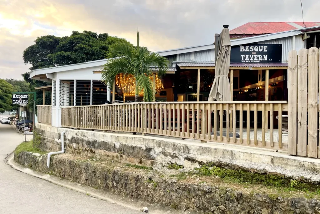 Basque Tavern restaurant in Vava'u from top of the hill