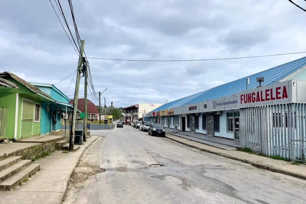 Street view of downtown Vava'u in Tonga