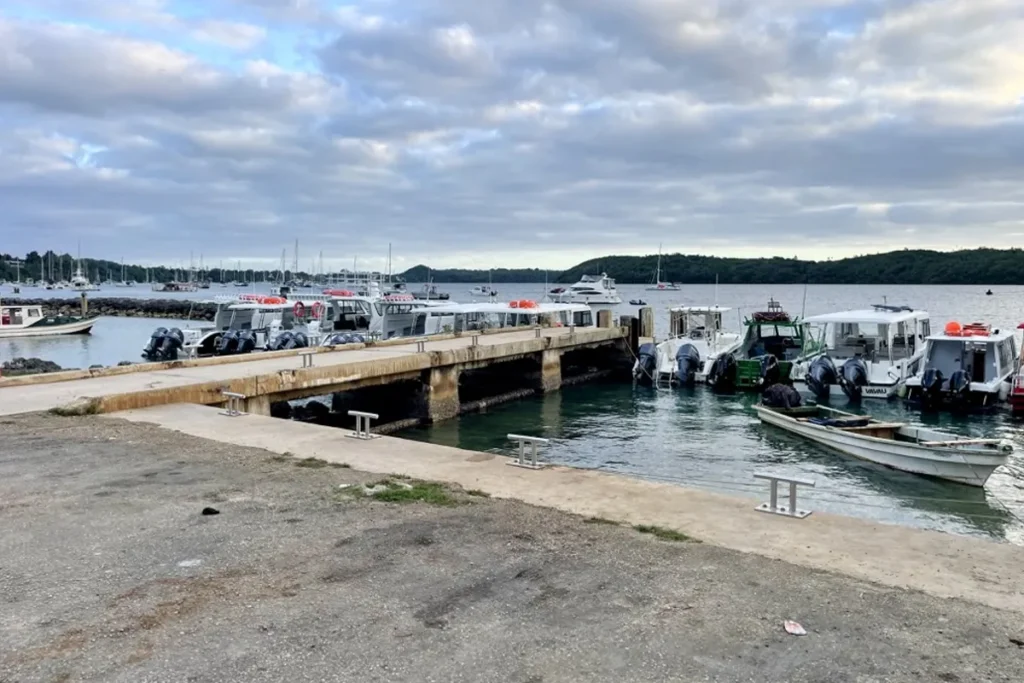 View of the port at downtown Vava'u