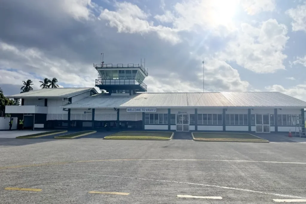 View of Vava'u International Airport upon landing