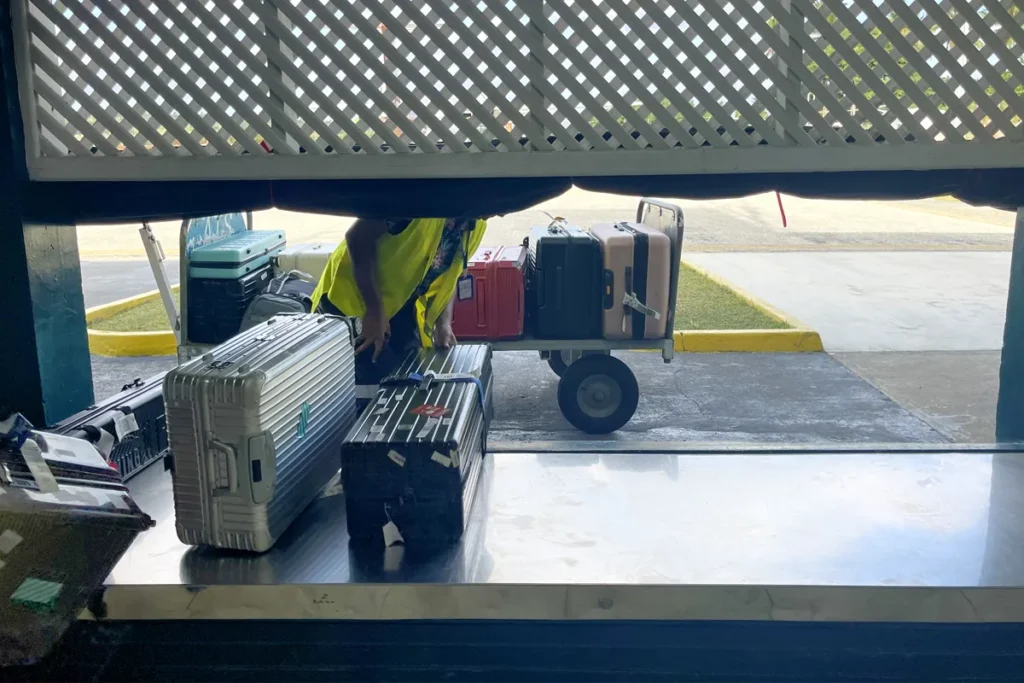 Baggage claim platform at Vava'u International Airport