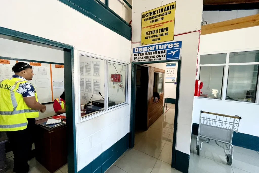 Departure gate at Vava'u International Airport