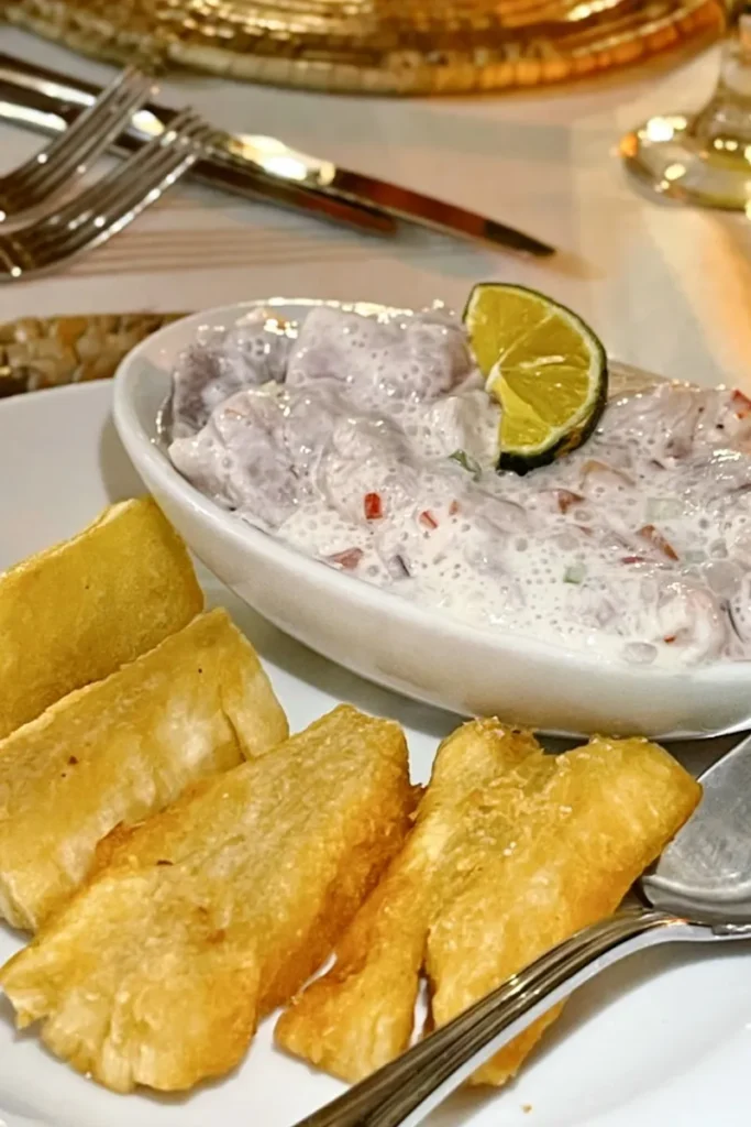 Tongan cassava and Ota Ika at Tongan Beach Resort