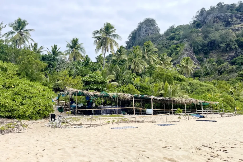 Lunch area at Monuriki Island.