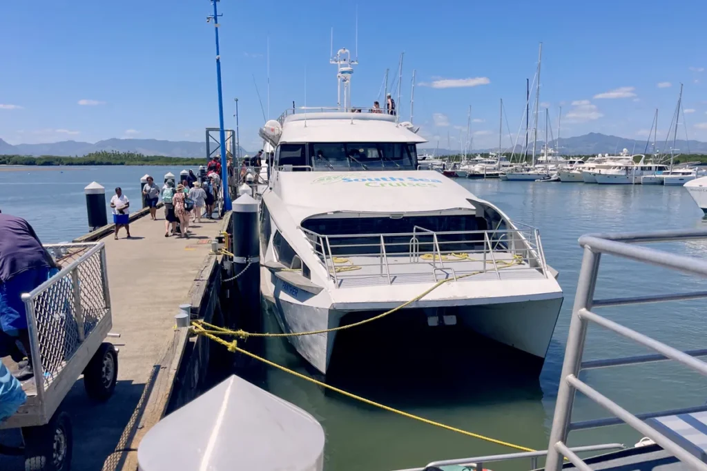 South Sea Cruises' large catamaran.