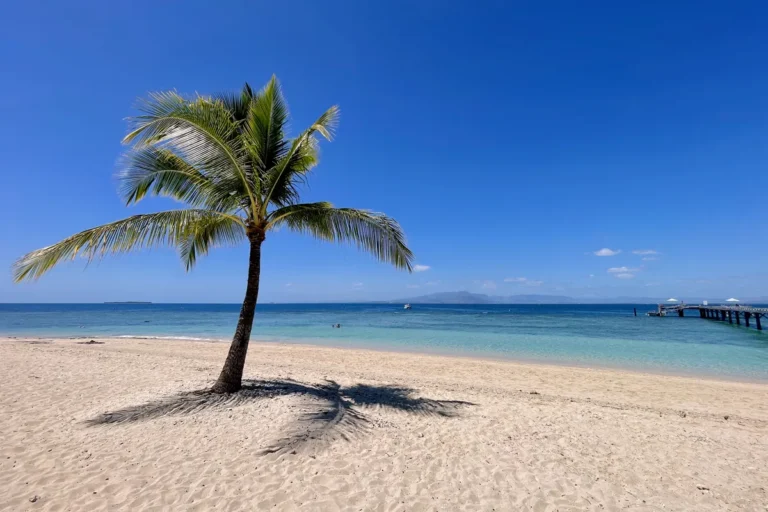 Relaxing at Malamala Beach Resort in Fiji.