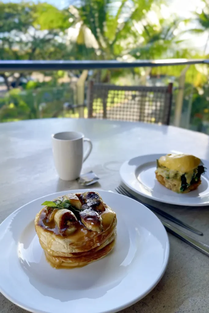 Cafe O’s signature breakfast Banana Pancakes.