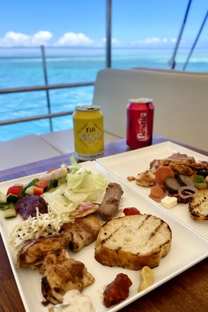 Buffet lunch on Sabre by South Sea Sailing.