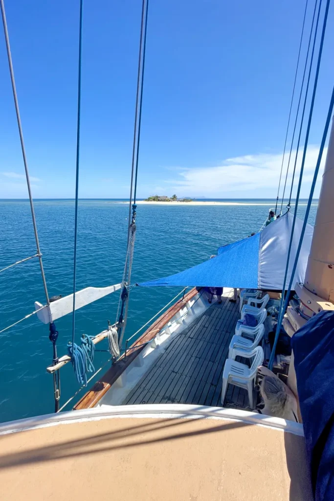Upper deck view from Whales Tale Cruise ship.