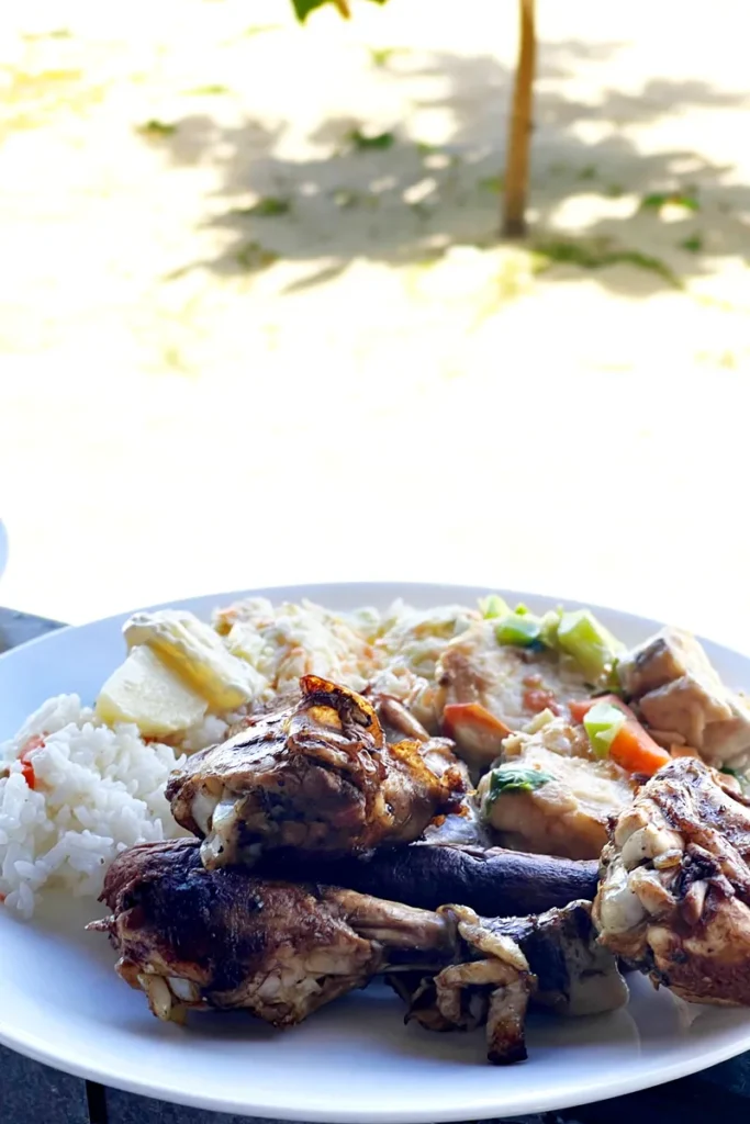 Lunch at Schooner Island in Fiji.